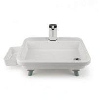 Electric Portable Sink with Pump Rechargeable Camping Sink with Faucet Compact Wash Basin Raised for Campers, RV Owners, Gardeners, Outdoor Activities, Garden