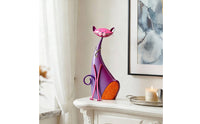 Iron Cat Figurine Tabletop Cat Figurine Decorative for Living Room