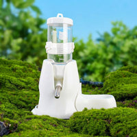 Triple-Function Clear Hamster Water Bottle and Food Bowl, Hamster Hideout Water Bottle with Ball Bearing Nozzle