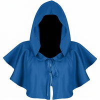 Hooded Cloak Maxi Cape for Cosplay, Halloween Christmas Party, Gothic Stage Costume, European Fantasy, Hat