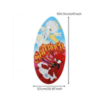 Tapered Water Surfboard Rounded Nose Standing Surfboard Single Lightweight for Recreational Use