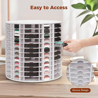 Rotating Stamp Pad Storage Rack with 72 Compartments for 3x3 Inch Pads