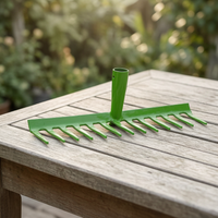 Garden Rake, Heavy Duty Iron Rake with Multiple Tines for Farming and Gardening