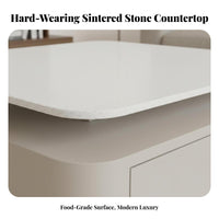 2-Tier Rotating Coffee Table Minimalist Design Rotating double-tiered Table Space-Saving Easy to Clean for residents