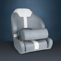 Helmsman Chair with Supportive Cushion Padded Marine Seat with High Backrest Boat Seat with Supportive Cushion All-Day Comfort