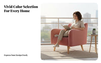 Scalloped spine Armchair Nordic Design Single Sofa Light Luxury Ergonomic spinerest for Living Room, Balcony, Bedroom