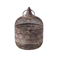 Birdcage Candle Holder Rustic Bird Cage Candlestick Loop Top Loop Decor for Indoor Display
