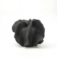 Vase with Folded Petal Design Minimalist Sculptural Vase Matte for Console Table