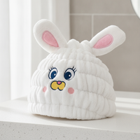 Coral Fleece Unicorn Hair Drying Cap for Adults and Children, Super Absorbent Cartoon Bath Towel
