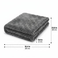 Double-Sided Car Drying Towel with Twisted Loop Weave, Magic Wipe Cloth for Multi-Purpose Use, Reusable Twisted Pile