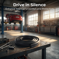 EPDM Rubber Seal Strip, Automotive Door Seal, Weather Seal Tape, Draught Excluder for Car Doors, Rub - Image 3
