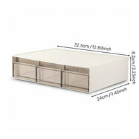Desktop Document Cabinet Integrated Handles Stackable Storage Box for Dorm Room