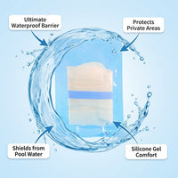 Waterproof sticker for women's private protection in water parks and pools, breathable PU film for sports and swimmers