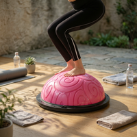 Half-Dome Balance Ball Black Base Inflatable Training Platform Rehab Support