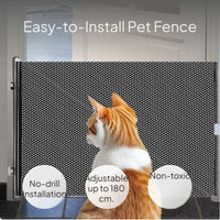 Retractable Pet Gate Mesh Barrier for Indoor Use