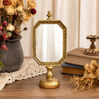 Tabletop Mirror Stand Vintage-Design Ornate Mirror Stand Embossed