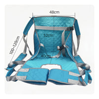 Strap Material Straps Patient Transfer Sling Reinforced Quilted Transfer Sling Buckle Closures for Caregivers, Adult Patients, Assisted Lifting, Carrying