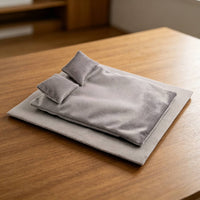 4 Pieces 1:12 Scale Bedding Set Realistic Detail Miniature Quilt and Pillow Set for Hobbyists