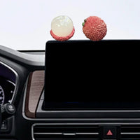 Cute Design Lychee Tangerine Car Decoration Auspicious Fruit Shaped Car Decor Creative