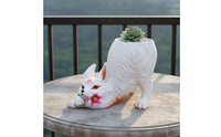 Nine-Tailed Canine Planter Resin Material Canine Shaped Flower Pot Decorative