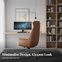 Highspine Rolling Armchair Ergonomic Design Office Furniture Height Adjustable Thick Padding for Managerials, Conference Room
