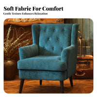 Button-Tufted Sheltered Rear Chair Modern Design Button-Tufted Sheltered Rear Armchair Comfortable Padding Sturdy Frame