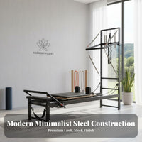 Pilates Reformer with Vertical Column 360° Rotating Base Pilates Core Training Bed Full Body Workout Deluxe Reformer Combo for Adults