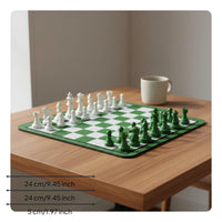Chess Set Portable Rubber Mat Chess Set Lightweight for Beginners, Students