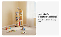 Mobile Rotating Book Rotating Book standDegree Rotation children's Book Storage Unit Multi-Functional Space-Saving for Children