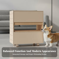 Wheeled Utility Shelf Space-Saving Convertible Rolling Cabinet for Narrow Areas