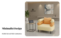 Loveseat and Table Combination Modern Design Sofa and Chair Set Comfortable Padding Ing Easy to Clean Surface for Dessert Shop