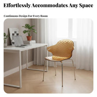 Transparent Patterned Shell Chair Modern Design Clear Plastic Chair for Office
