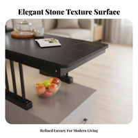 C-Shaped End Table Movable C-Shaped Tray Table Space-Saving Home Furnishing for Apartment Dwellers, Homeowners, Living Room, Bedroom