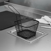 French Frying Serving Basket Easy to Clean Mesh Food Basket and Practical Kitchenware for Home