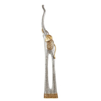 Elephant Statue with Trunk up Freestanding Ornament Sculptural for Tabletop