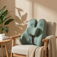 Memory Foam Support Pillow with Strap Contoured Support Pillow Strapped Backrest Cushion Firm for Desk Work