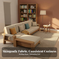 Pull-extendable Fabric Daybed two-in-singleUse Design Sleeper Sofa sturdy Wood Frame Living Room Furniture for Small Apartment Dwellers, Hosts, Bedroom, Home Office