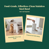 App-controlled pet feeder, timed meals