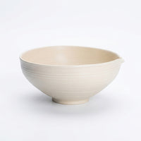 Ceramic Noodle Bowl, 8.3-inch Matte Beige Deep Plate