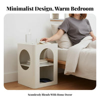 C-Shaped End Table Nordic aesthetic Nightstand Installationno-assembly for Bedroom, away fromice