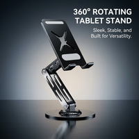 360° Rotation Tablet Holder for Home Office, Adjustable Tablet Stand, Holder Compatible 4-16 Tablet, Stable Non-slip Tablet Holder