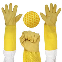 【加厚羊皮】养蜂专用手套 养蜂操作防护用具 防蜜蜂蛰大号中号