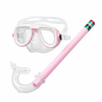 Easy Breathing Children Diving Goggles Set Anti Leak Kids Snorkel Mask Set Comfortable Fit Water Sports Gear Foldable for Sea