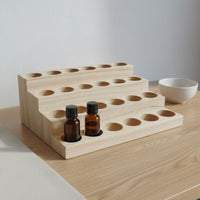 Display Stand Handmade Wooden Bottle Organizer Staircase Design