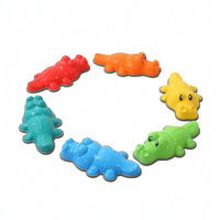 6 Pieces Crocodile Stepping Stone Molded Stepping Stone with Anti-Slip Strips Balance Block Plastic Toy Safe for Children
