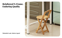 Folding Bar Stool with Backrest Foldable Folding Counter Stool with Backrest