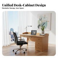 Drawer Computer Desk with Storage Solid Wood Writing Table Workstation Study Desk with Drawers Featuring Durable Material and Spacious Design Suitable for Bedroom Dorm Room Home Office Gift Giving