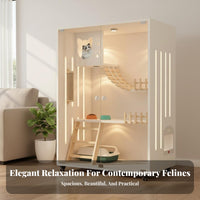 Multi-Level Cat Villa Easy to Clean Multi-Level Cat Enclosure Good Ventilation for Living Room, Bedroom