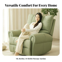 Electric Massage Rocking Chair Rocking Motion Single Sofa Storage Pocket Universal Serial Bus Port Charging Port for Seniors