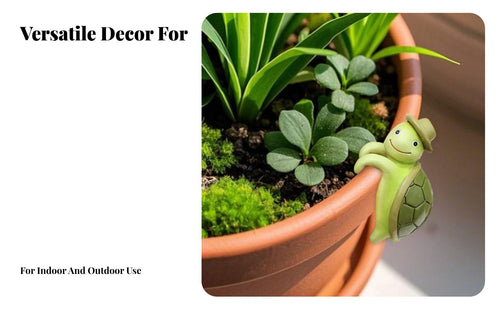 Resin Turtle Statue Weather Resistant Turtle Pot Hug Low Maintenance Resin Tortoise Ornament for Patio, Balcony, Indoor
